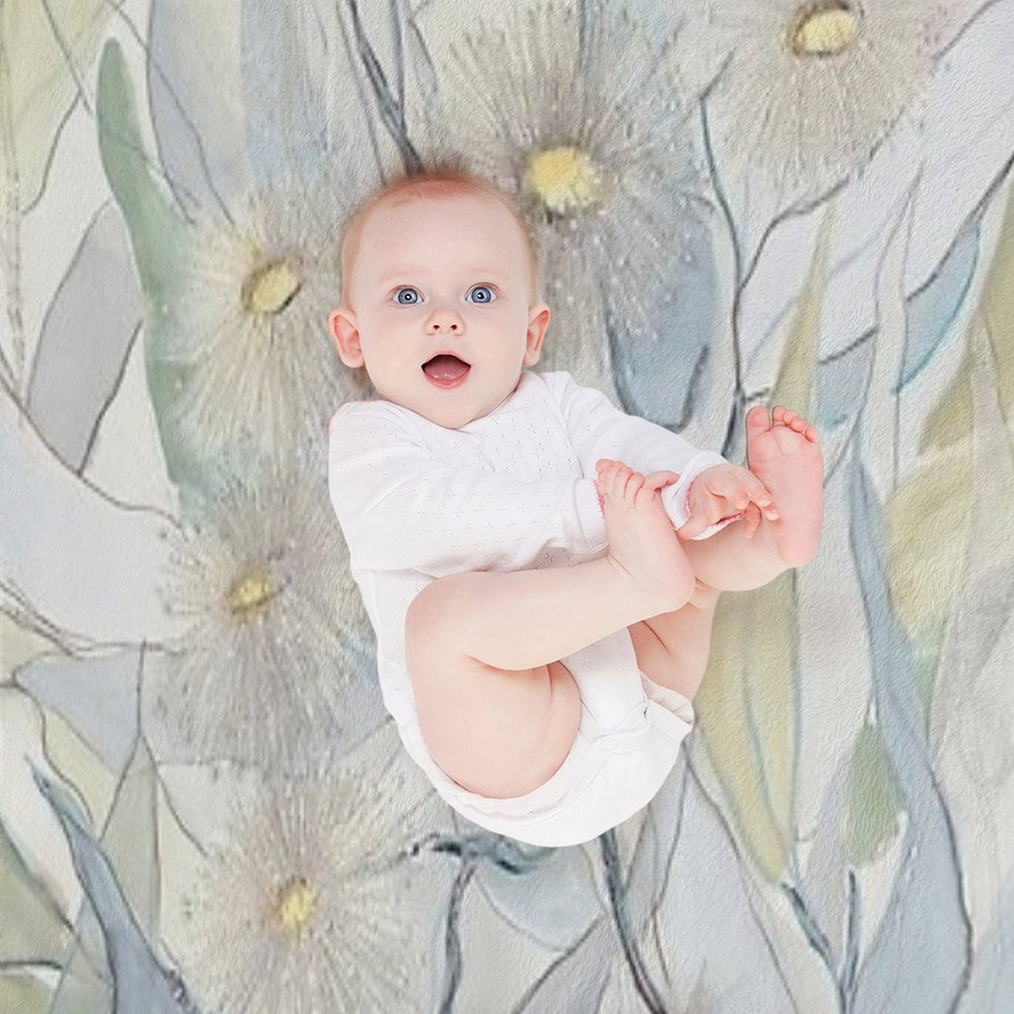 Soft Gentle Gum Leaves And Flowers Throw Blanket