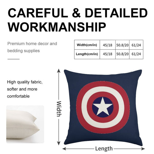 Super Hero Linen Throw Pillow Cover
