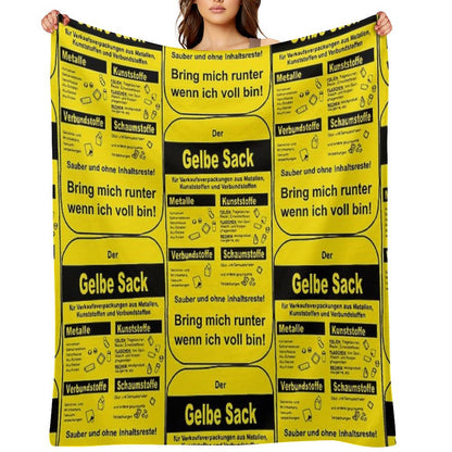 The Yellow Bag Throw Blanket