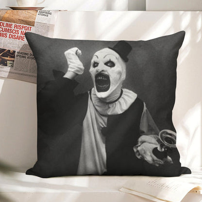 Terrifier Art The Clown Horror Linen Throw Pillow Cover