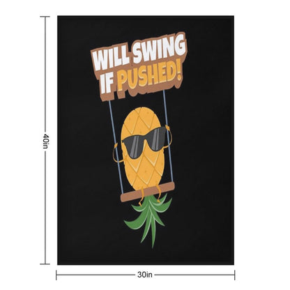 Swingers Pineapple Swinging Lifestyle Funny Swinger Throw Blanket