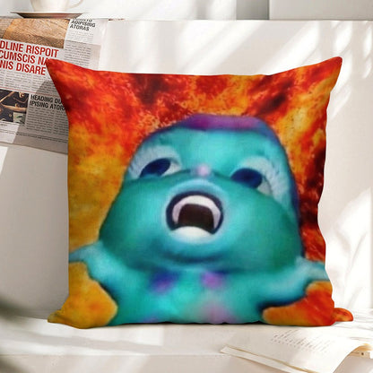 Bibble Meme Linen Throw Pillow Cover