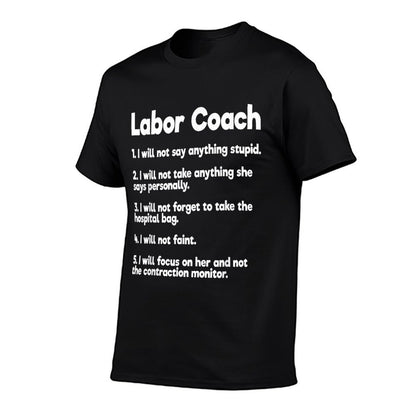 Labor Coach Expecting Dad Rules Papa Funny Baby T-Shirt