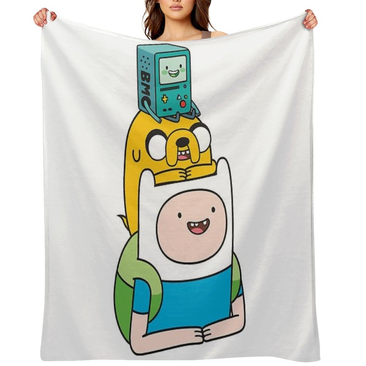 Finn Jake BMO Throw Blanket