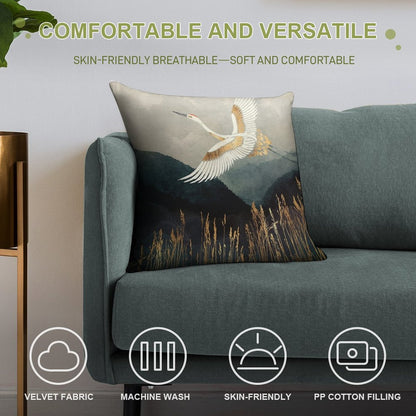 Elegant Flight Soft Warmth Comfort Throw Pillow