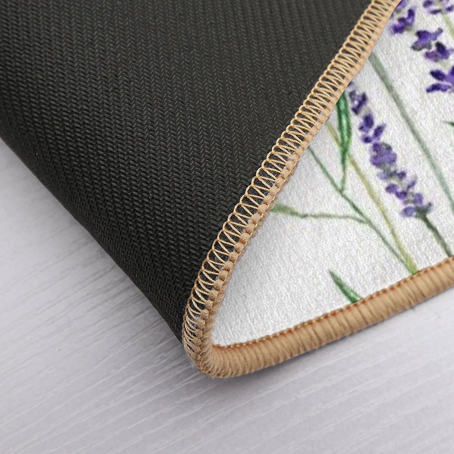 Hand Painted Purple Lavender Bath Mat