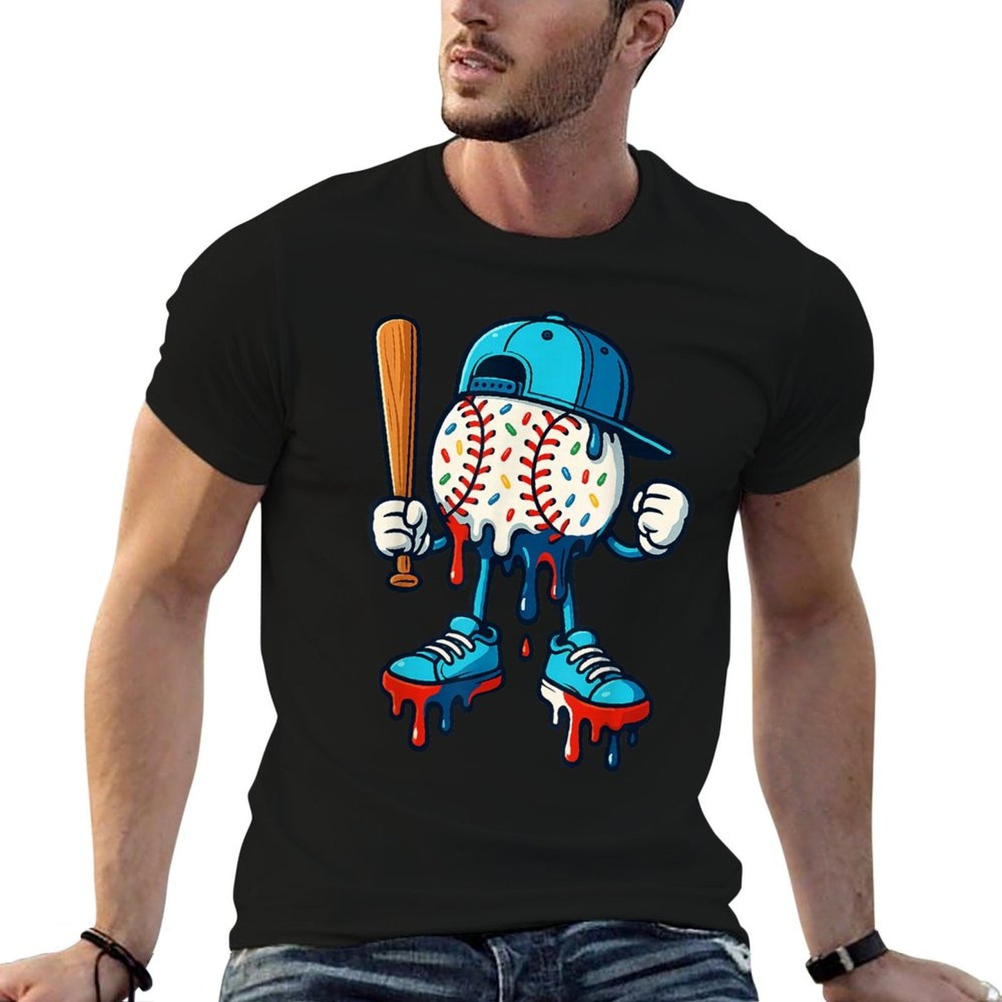 Baseball Lifestyle 101 Apparel Youth Baseball Drip Icecream  Vintage-inspired T-Shirt