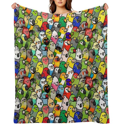 Everybirdy Pattern 2023 Throw Blanket