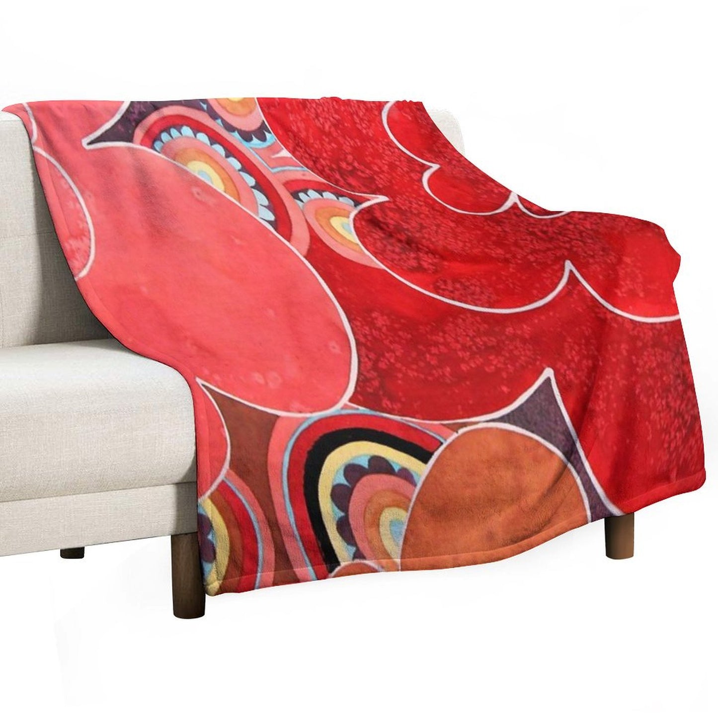 Abstract Flowers Throw Blanket
