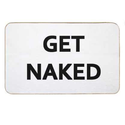 'Get Naked' Shower CurtainBath Mat Bath Mat