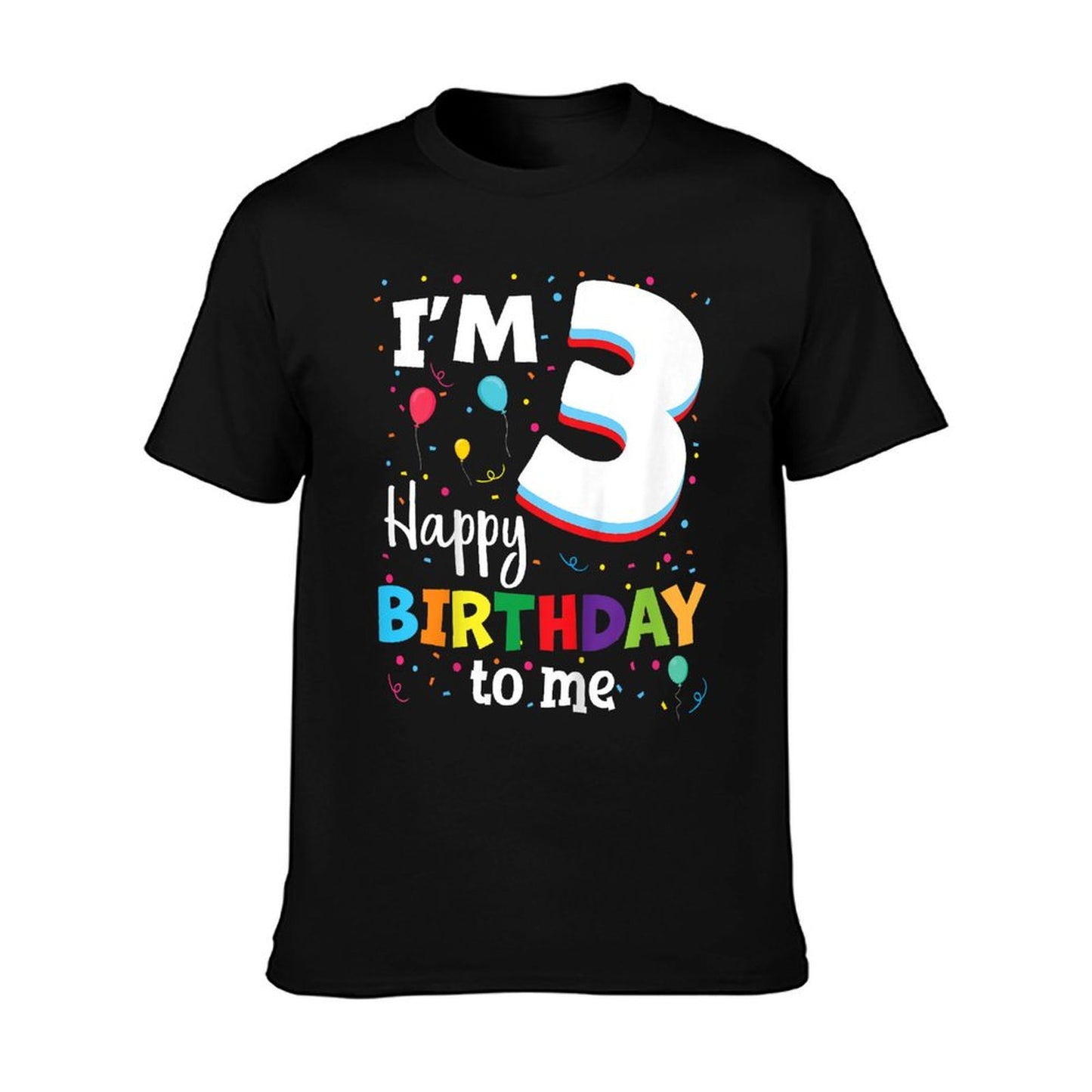 Three 3yr 3th Birthday Happy Birthday Boys Girls 3 Years Old T-Shirt