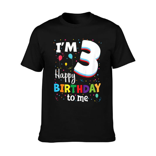 Three 3yr 3th Birthday Happy Birthday Boys Girls 3 Years Old T-Shirt