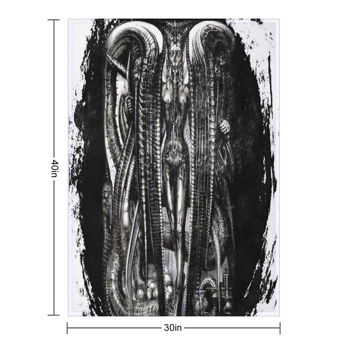 HR Giger Lilith Steampunk Throw Blanket