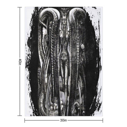 HR Giger Lilith Steampunk Throw Blanket