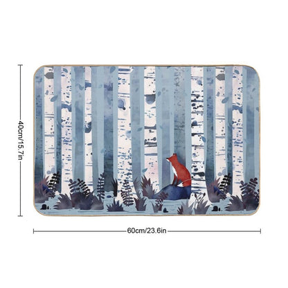 The Birches (in Blue) Bath Mat