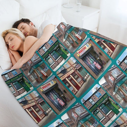 Corrie Iconic Buildings Throw Blanket