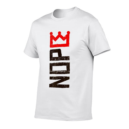 Nope No Kings Protest Sign Vertical  Graphic-printed T-Shirt