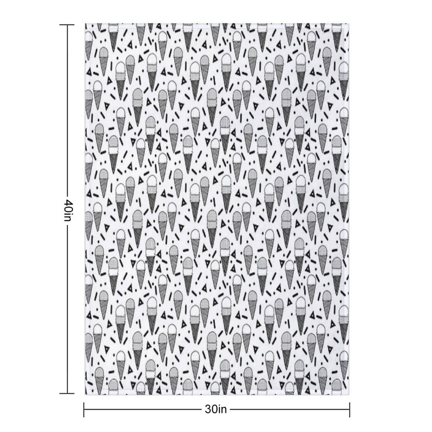 Ice Cream by Andrea Lauren Throw Blanket