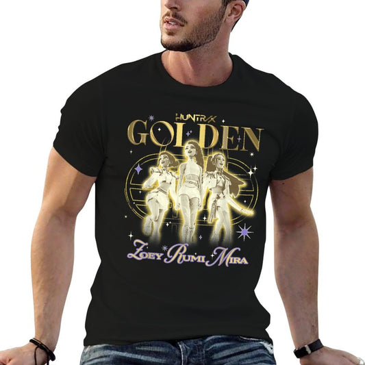 Kpop Demon Hunters Huntrix Golden Zoey Rumi Mira Retro  Relaxed-fit T-Shirt