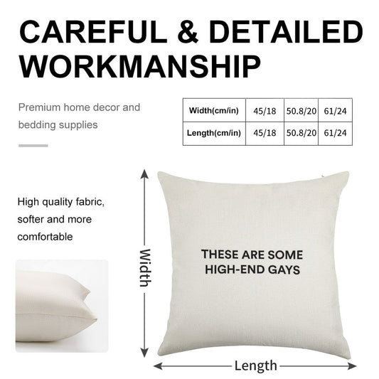 THESE ARE SOME HIGH-END GAYS  Tanya from White Lotus Linen Throw Pillow Cover