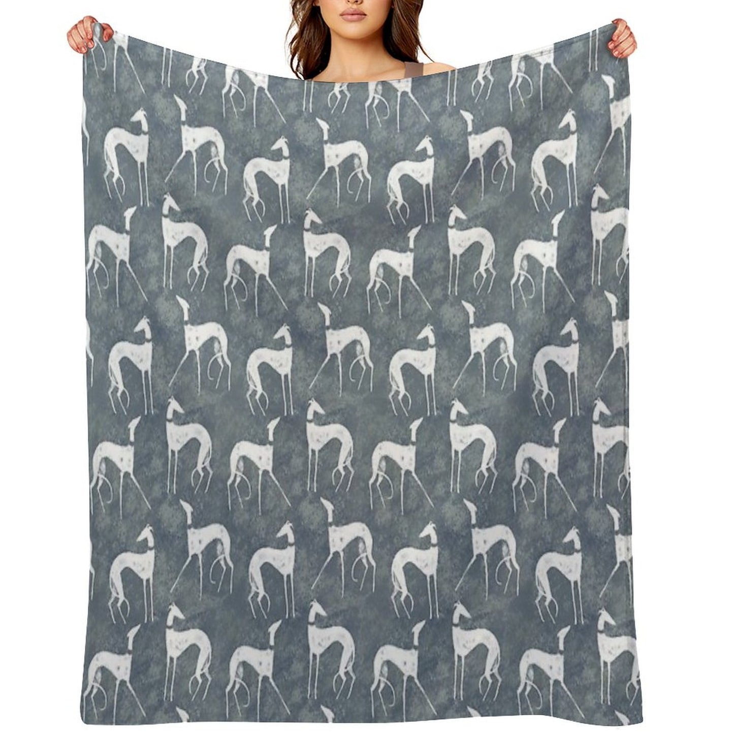 White Galgos Throw Blanket