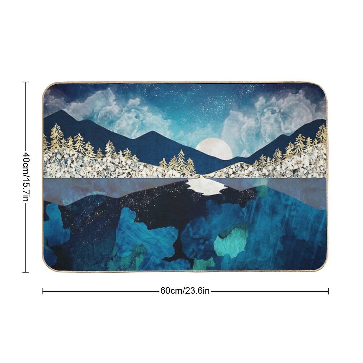 Midnight Water Bath Mat