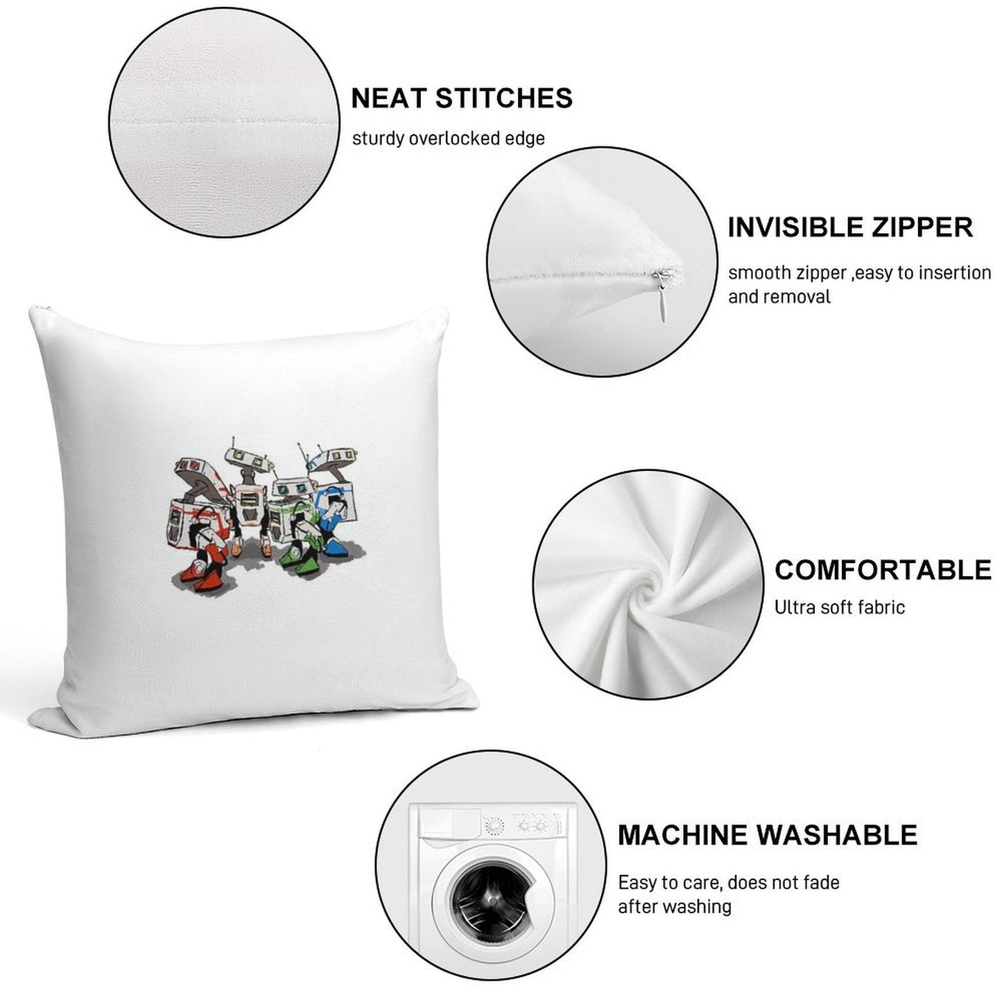 BDX Friends Soft Anti-Pilling Throw Pillow