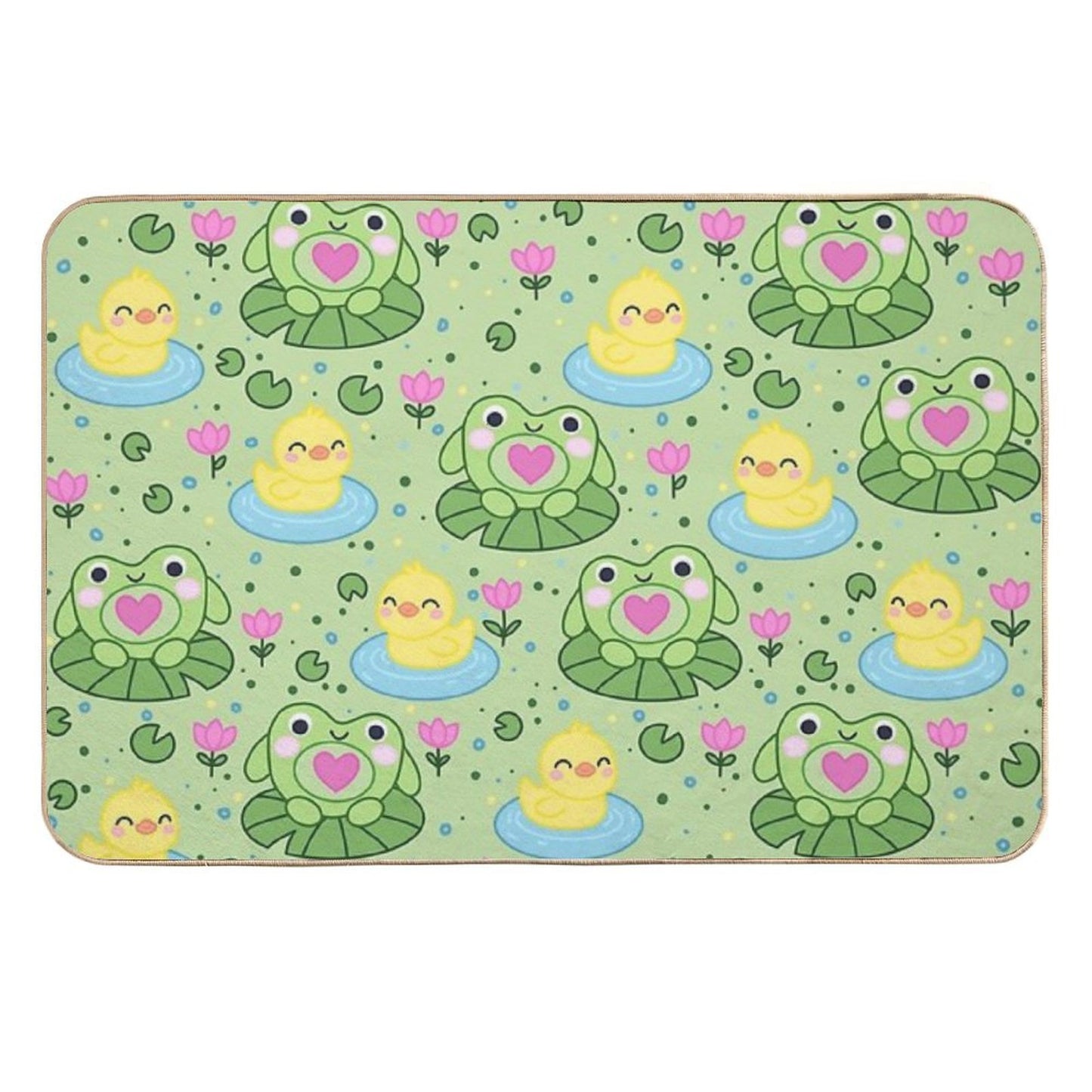 Green Froggo Design  Easy To Clean Bath Mat