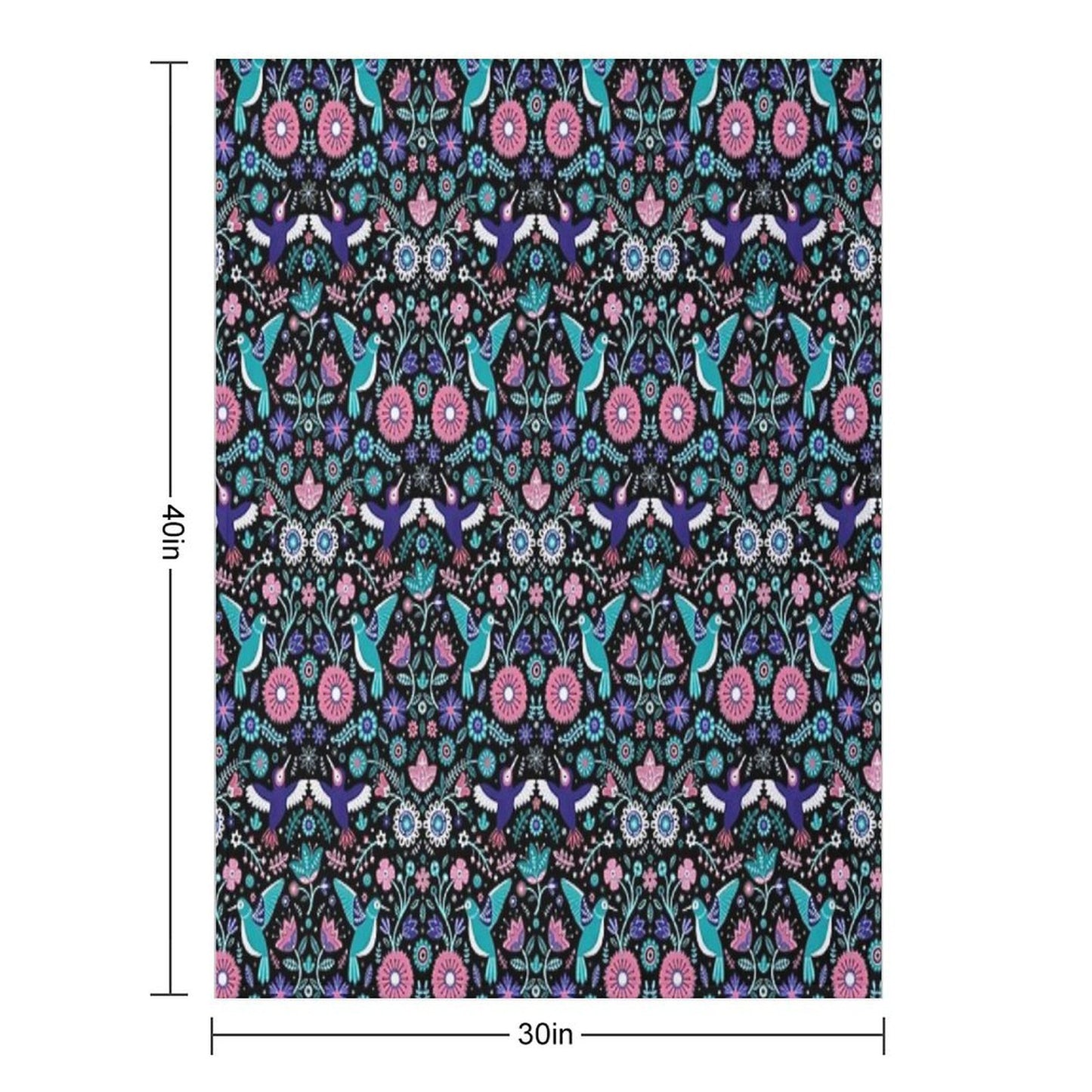Hummingbird Garden 2 Throw Blanket