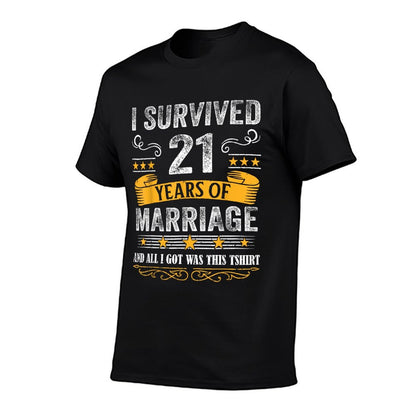21st Wedding Anniversary Shirt Couples Husband Wife 21 Years T-Shirt