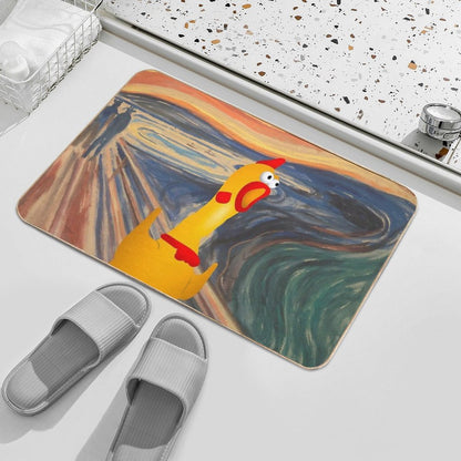 Rubber Chicken Scream Bath Mat