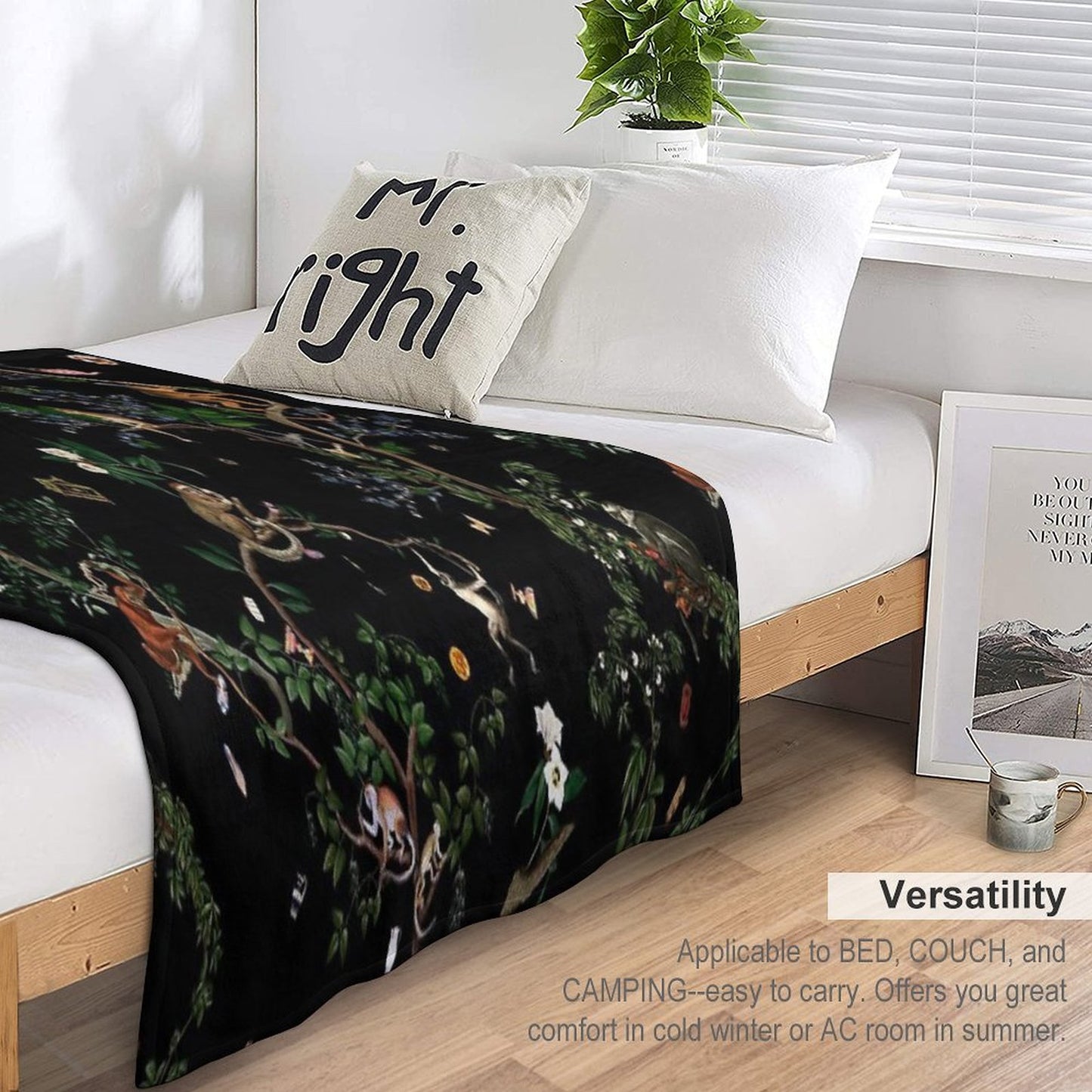 Monkey World Throw Blanket