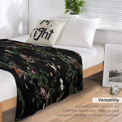 Monkey World Throw Blanket