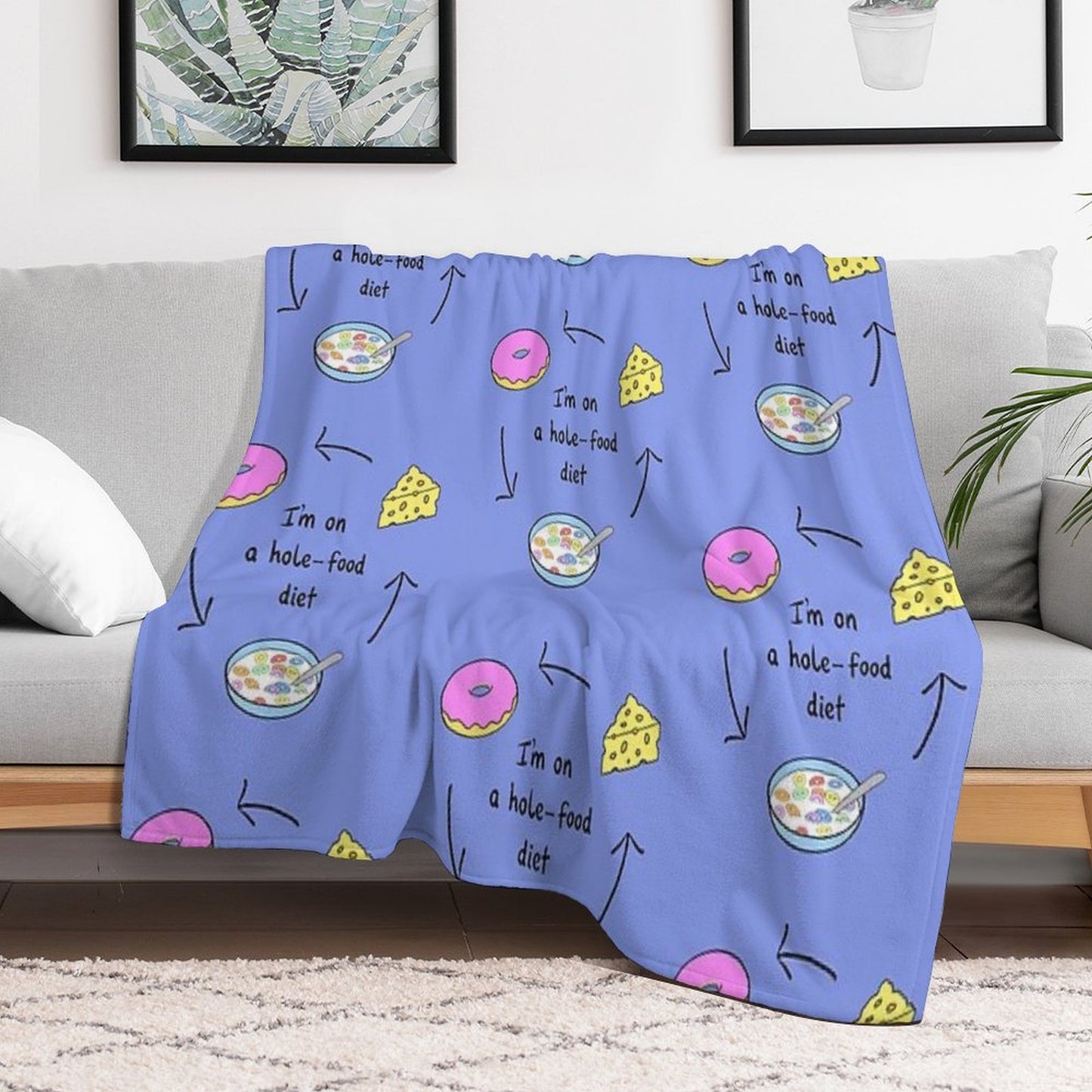 I’m on A Hole Food Diet Throw Blanket
