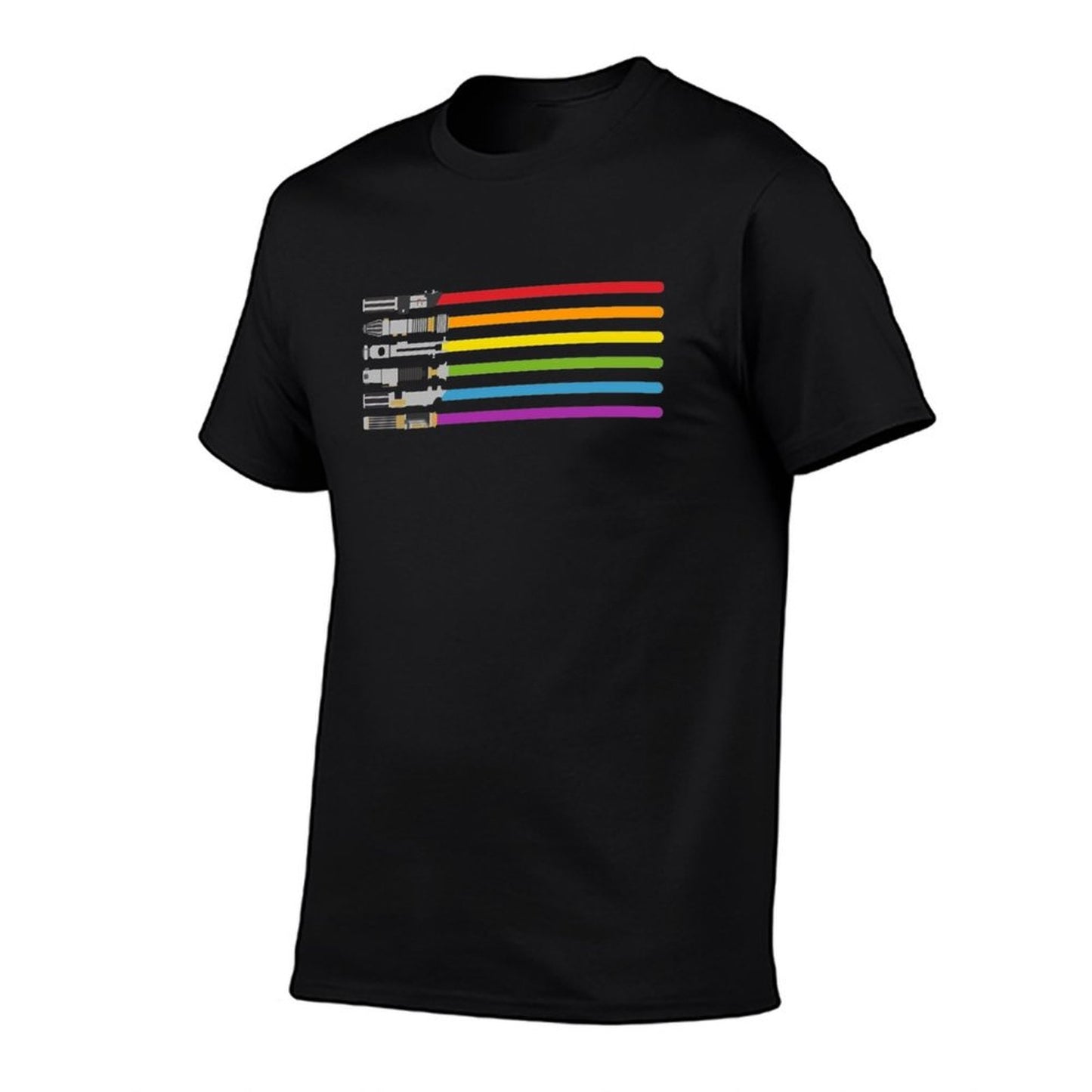 Lightsaber Rainbow  Heathered Texture T-Shirt