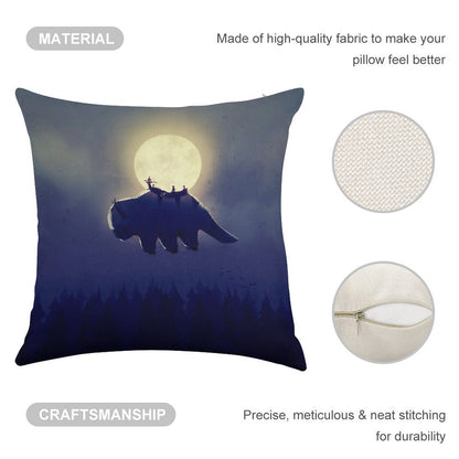 The End of All Things - Night Version Linen Throw Pillow Cover