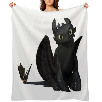 Toothless (Night Fury) Throw Blanket