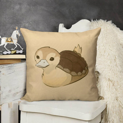 Avatar Turtle Duck Linen Throw Pillow Cover