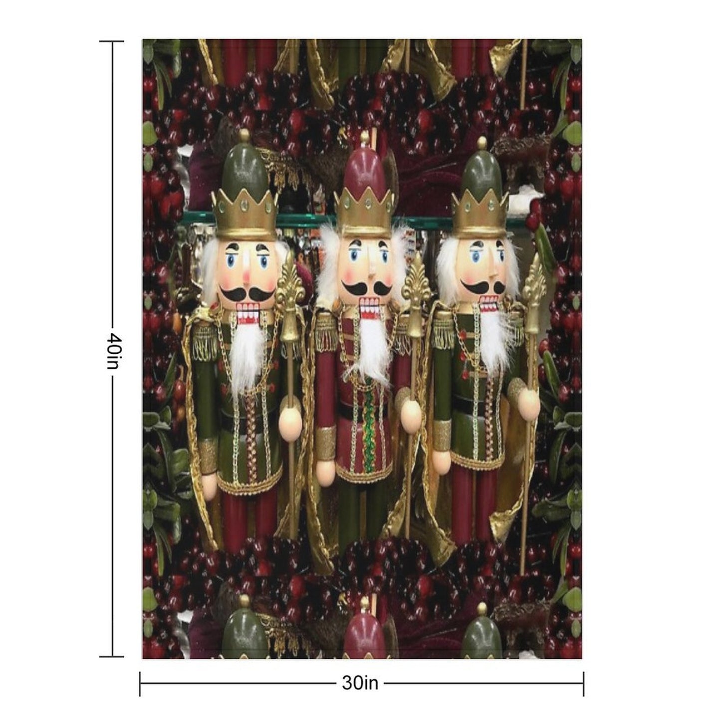 Christmas Nutcracker Trio Throw Blanket