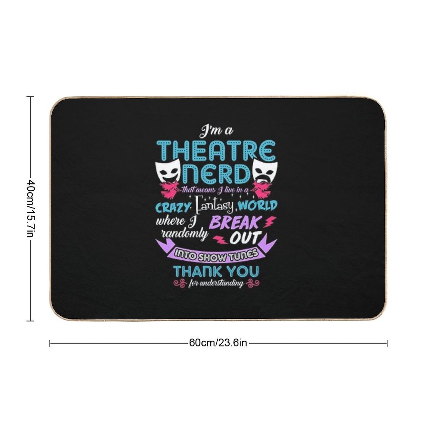 Theatre Nerd Funny Definition Bath Mat
