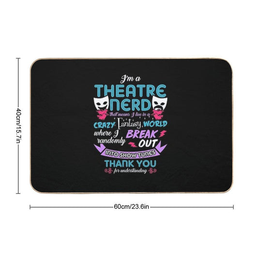 Theatre Nerd Funny Definition Bath Mat