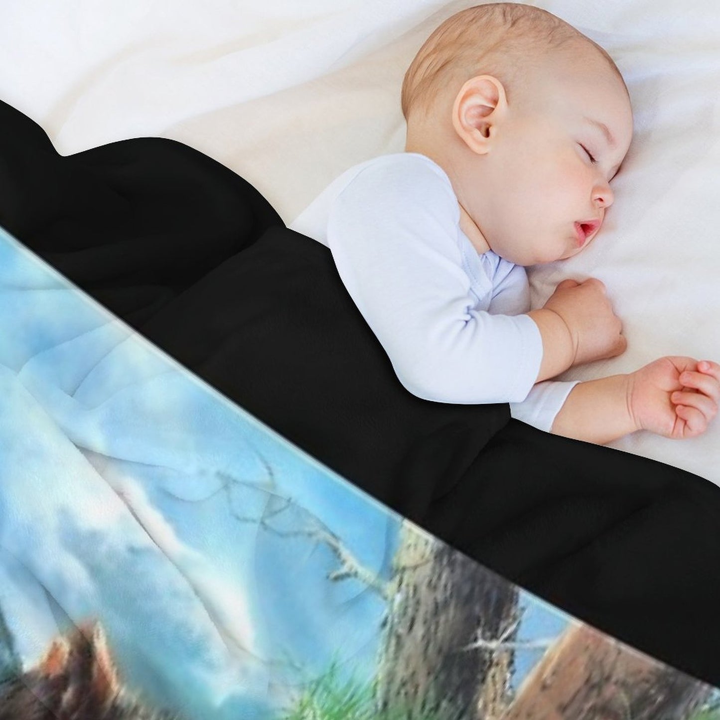 Cinnamon Tree Black Bear Cub Throw Blanket
