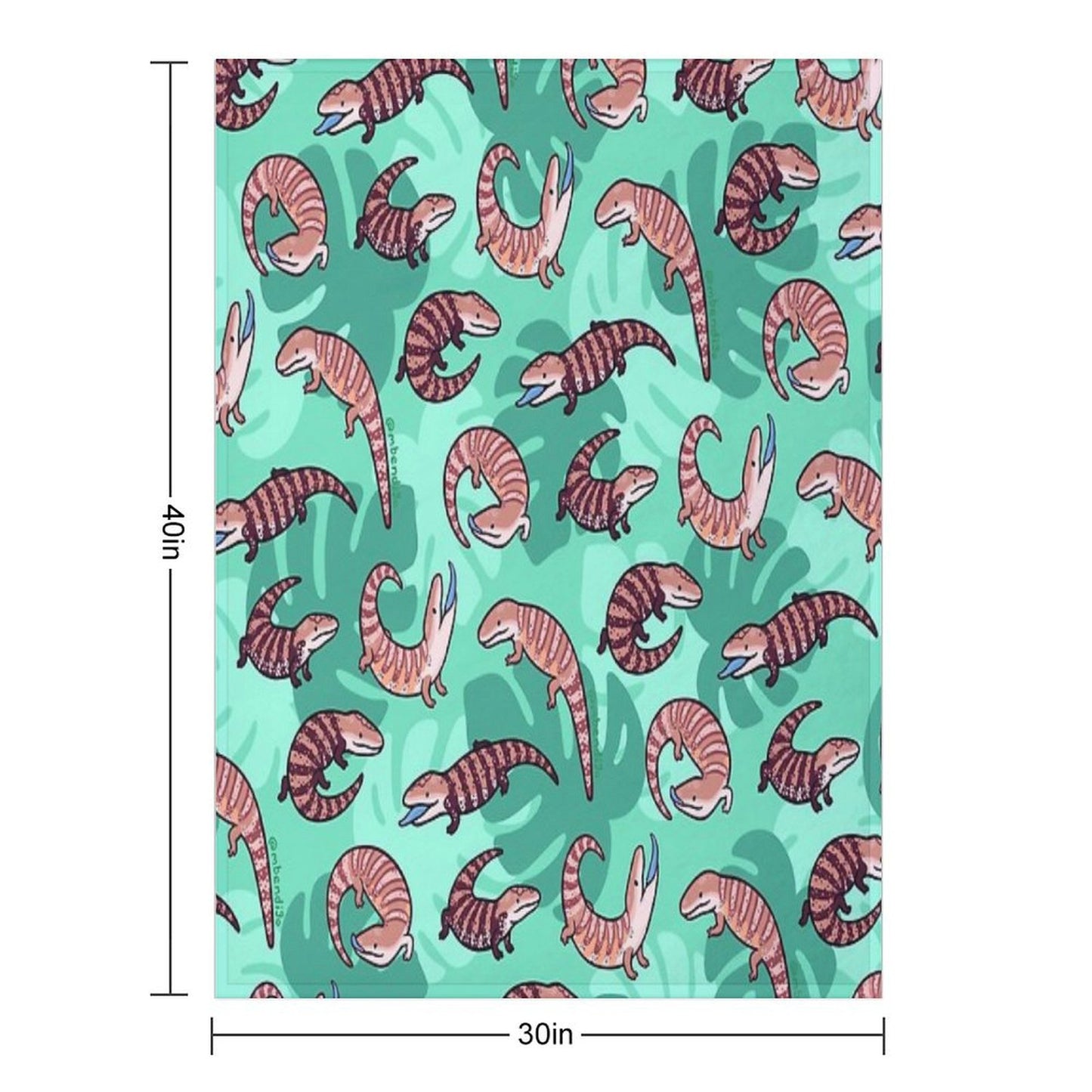 Blue Tongue Skink Throw Blanket