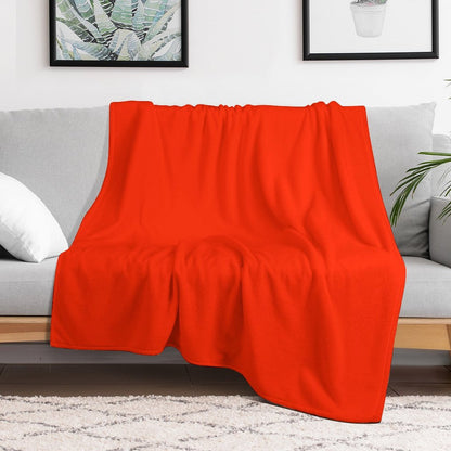 Scarlet Red Throw Blanket