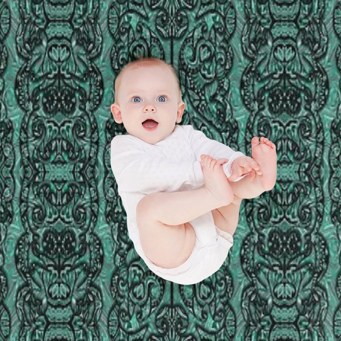 Bohemian Sadcyan Throw Blanket