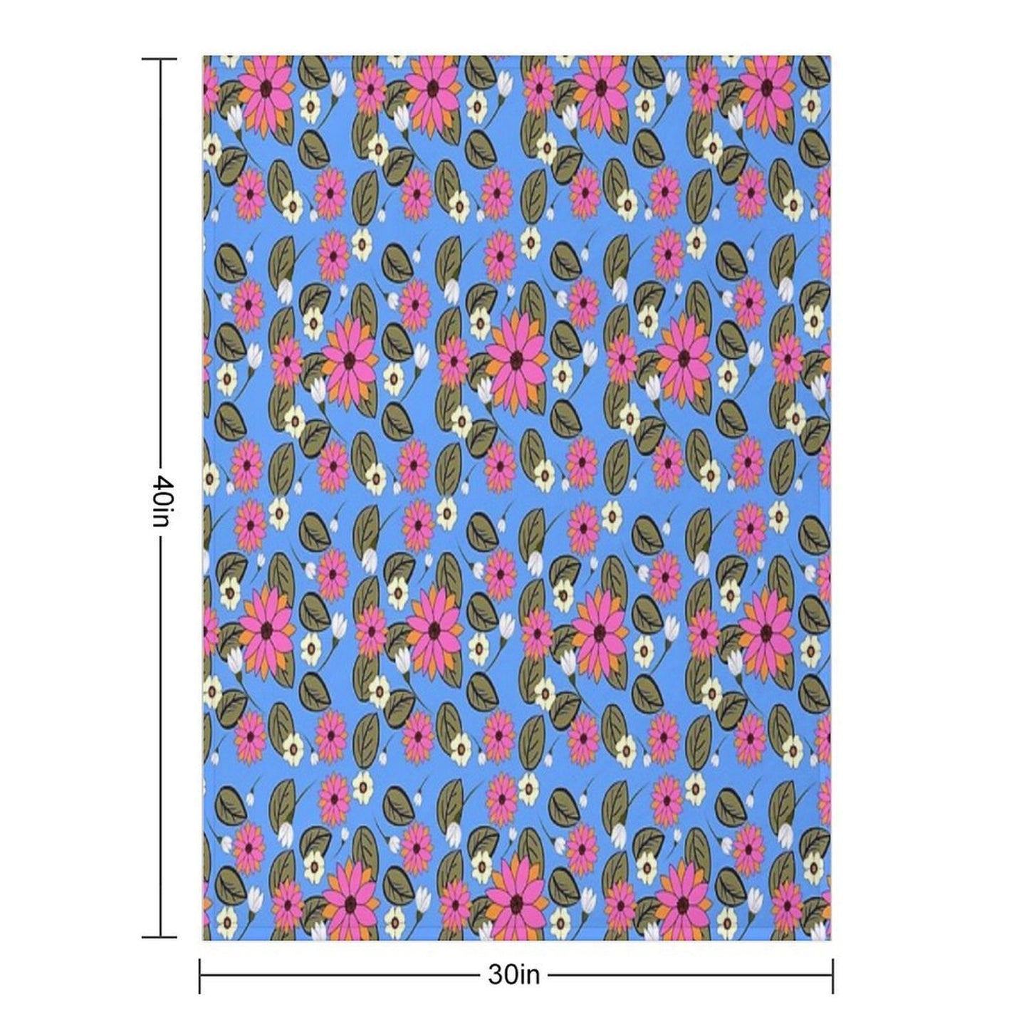 Hippy Dippy Blue Throw Blanket
