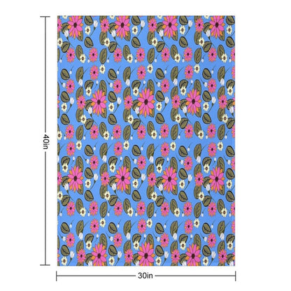Hippy Dippy Blue Throw Blanket
