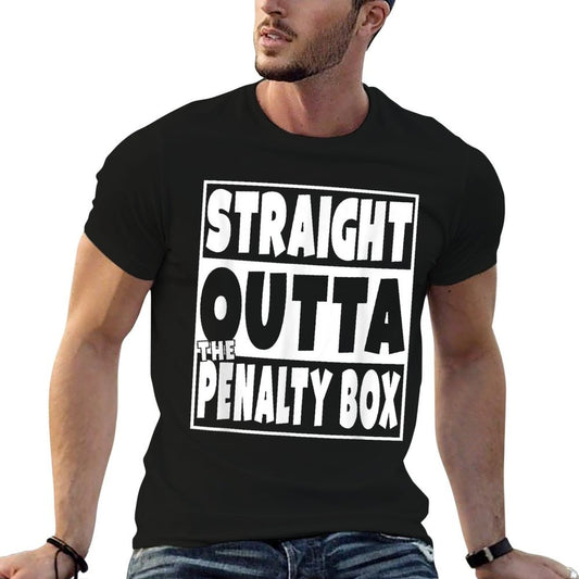 Straight Outta The Penalty Box Funny Hockey Gift  Stretchy T-Shirt