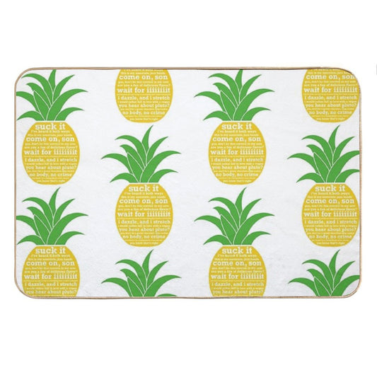 Psych Quotes Pineapple Bath Mat