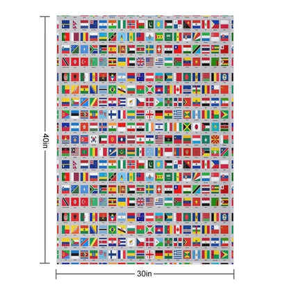 All of The Current World Flags Every Nation Throw Blanket